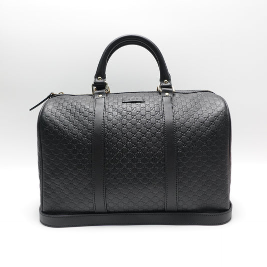 Pre-Owned Gucci Boston Black Calfskin Leather Shoulder Bag T10468803
