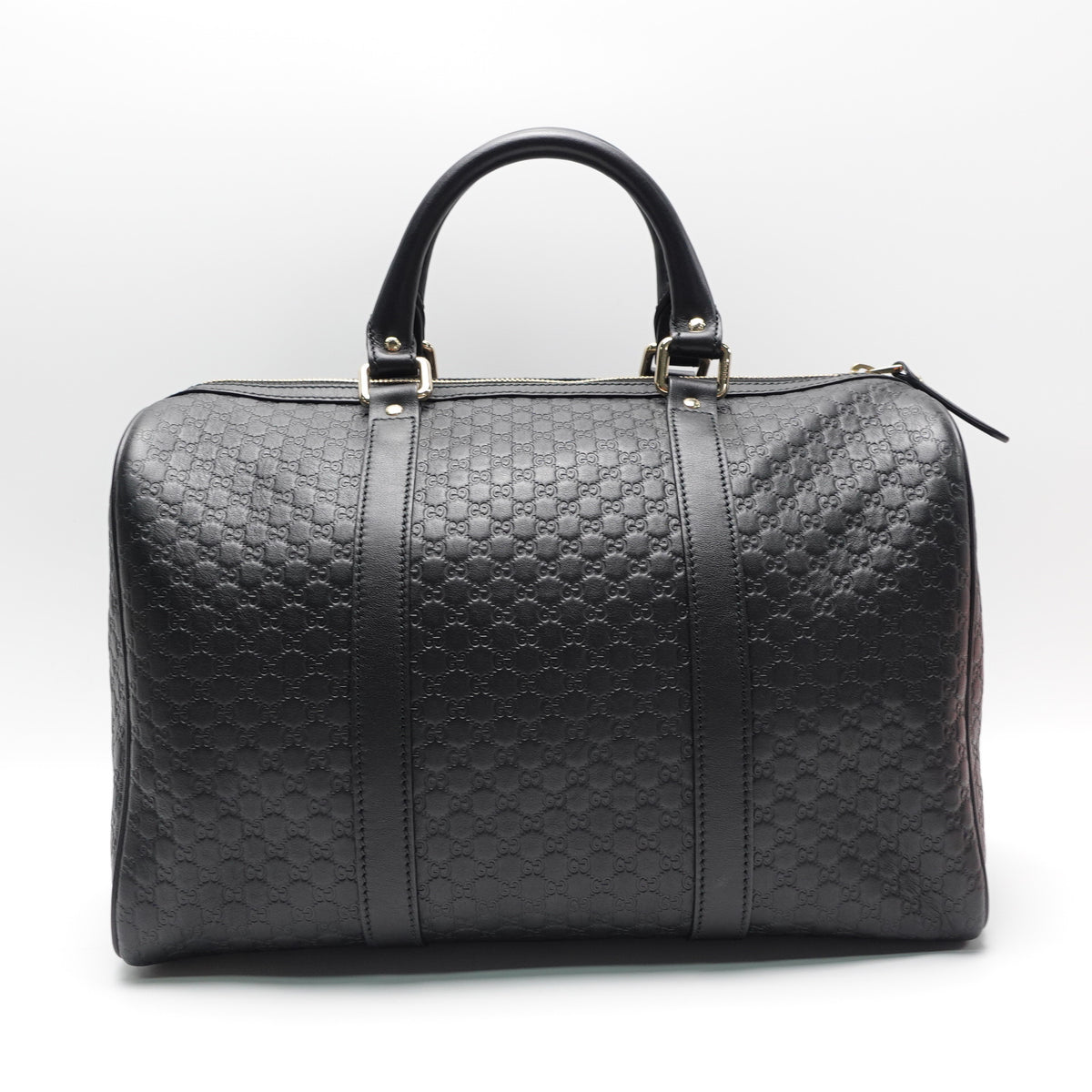 Pre-Owned Gucci Boston Black Calfskin Leather Shoulder Bag T10468803