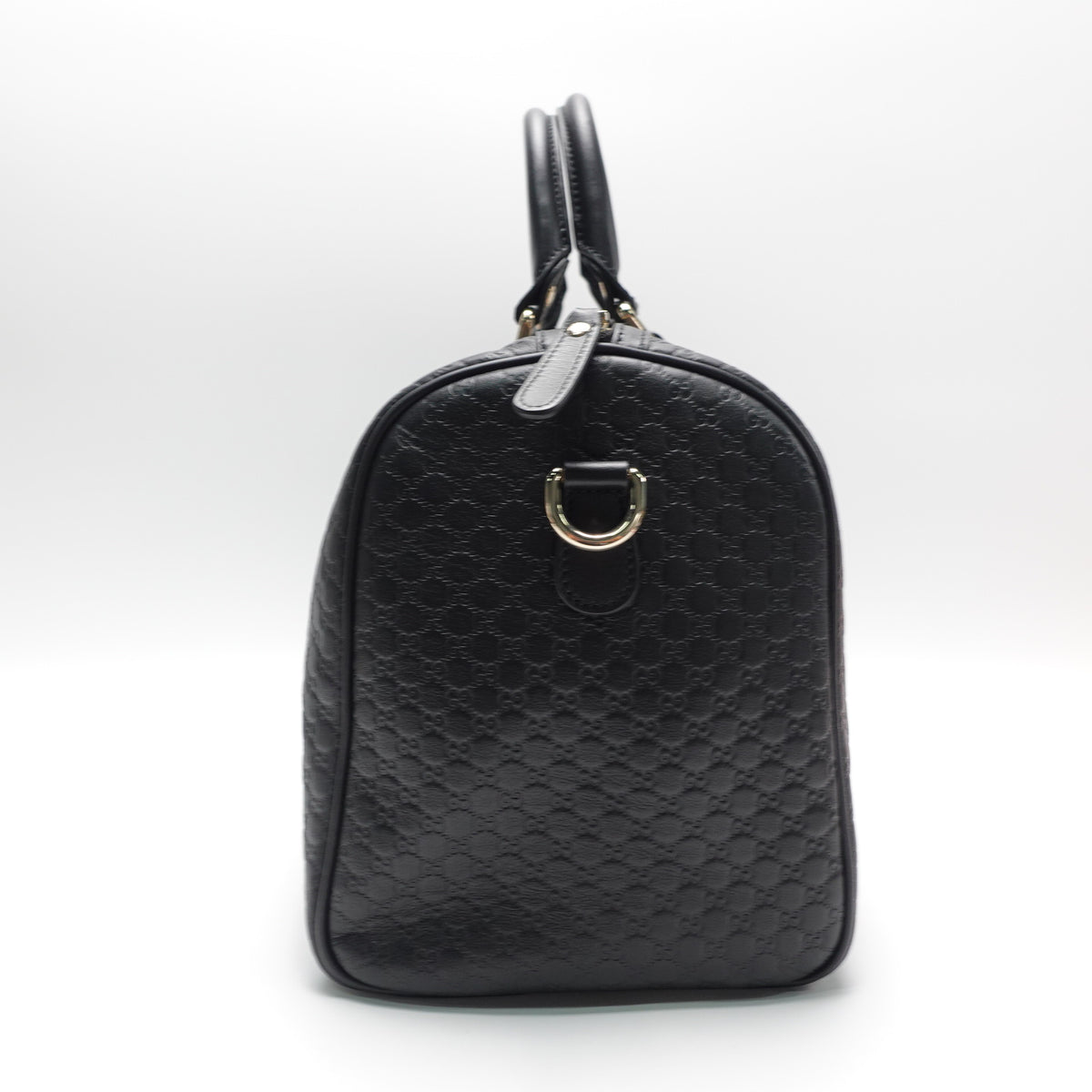 Pre-Owned Gucci Boston Black Calfskin Leather Shoulder Bag T10468803