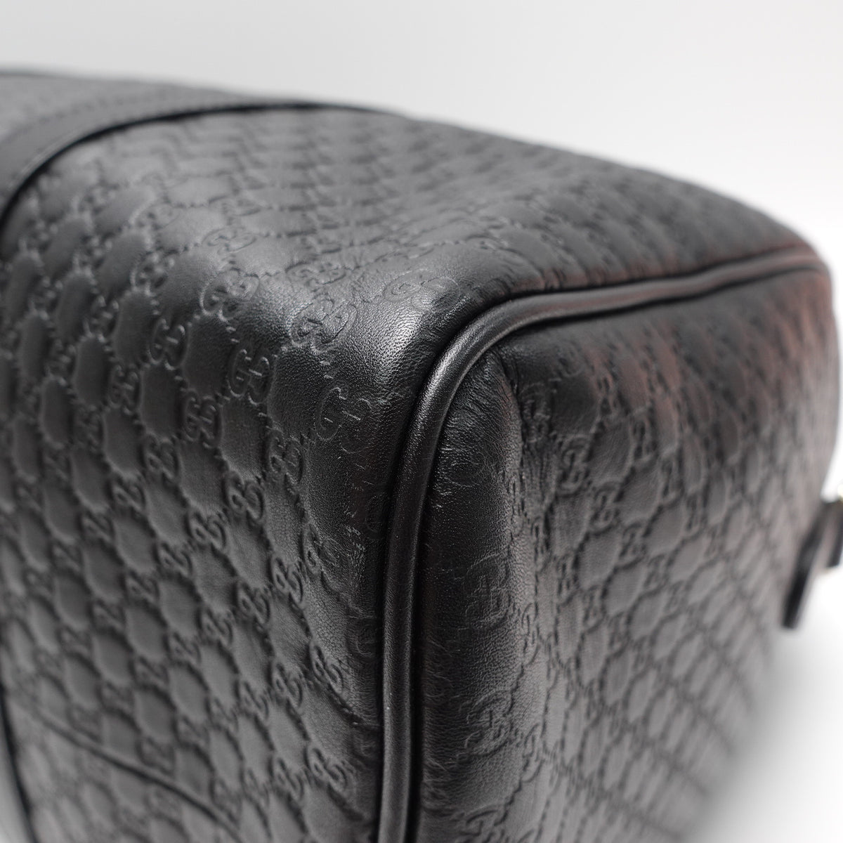 Pre-Owned Gucci Boston Black Calfskin Leather Shoulder Bag T10468803