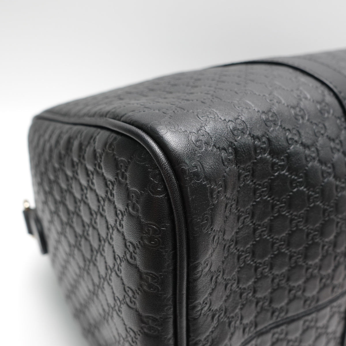 Pre-Owned Gucci Boston Black Calfskin Leather Shoulder Bag T10468803
