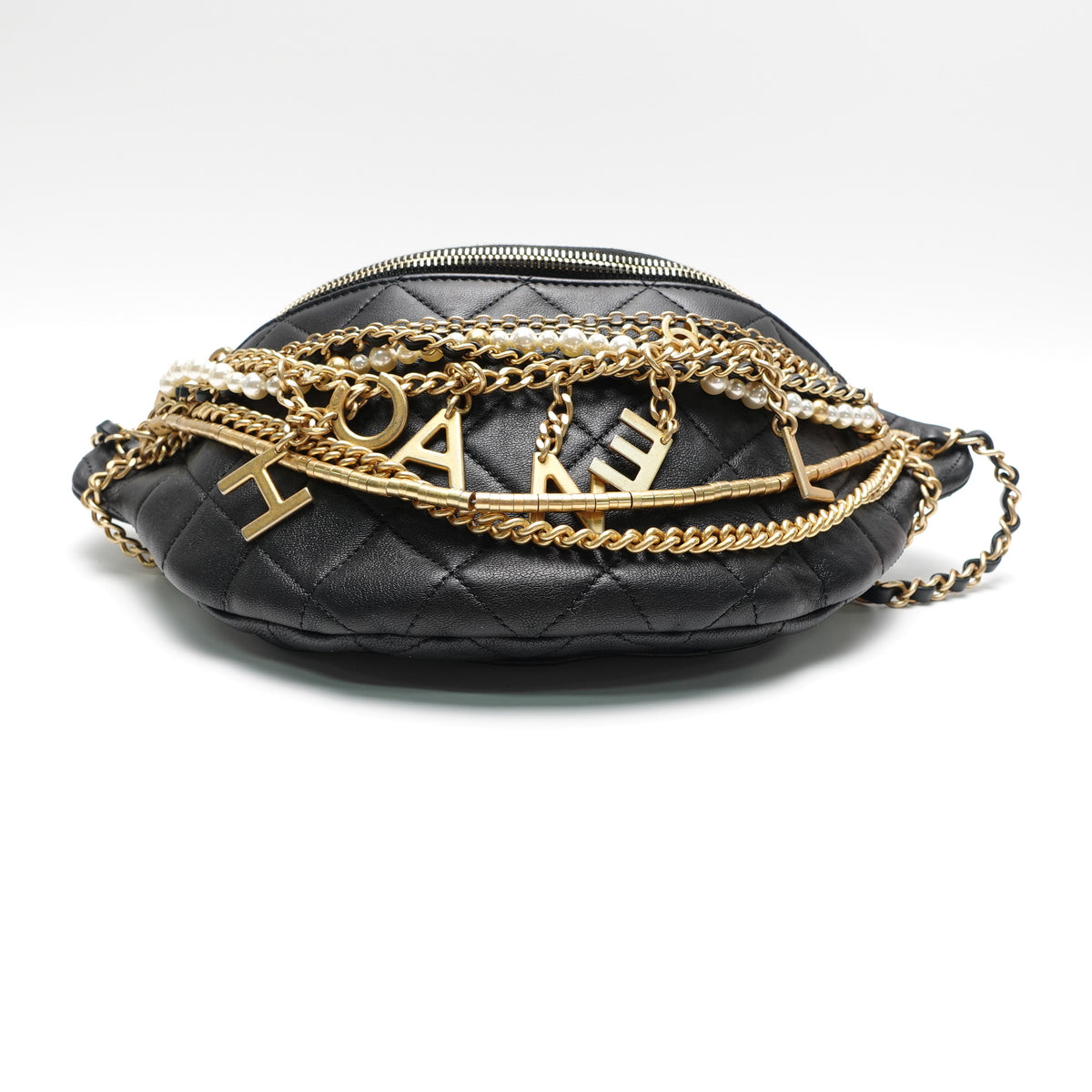 Chanel Black Lambskin Leather Bumbag T10469613