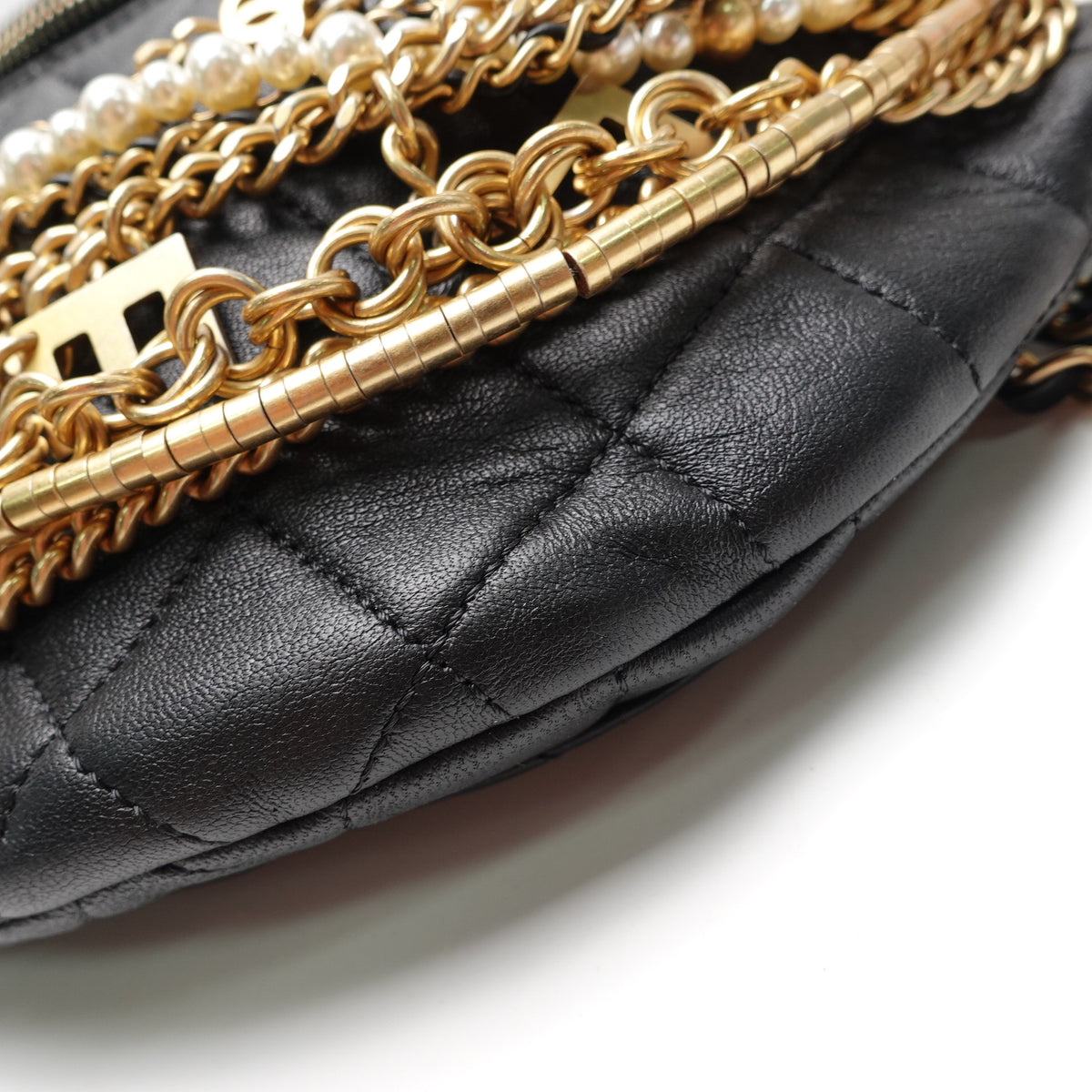 Chanel Black Lambskin Leather Bumbag T10469613