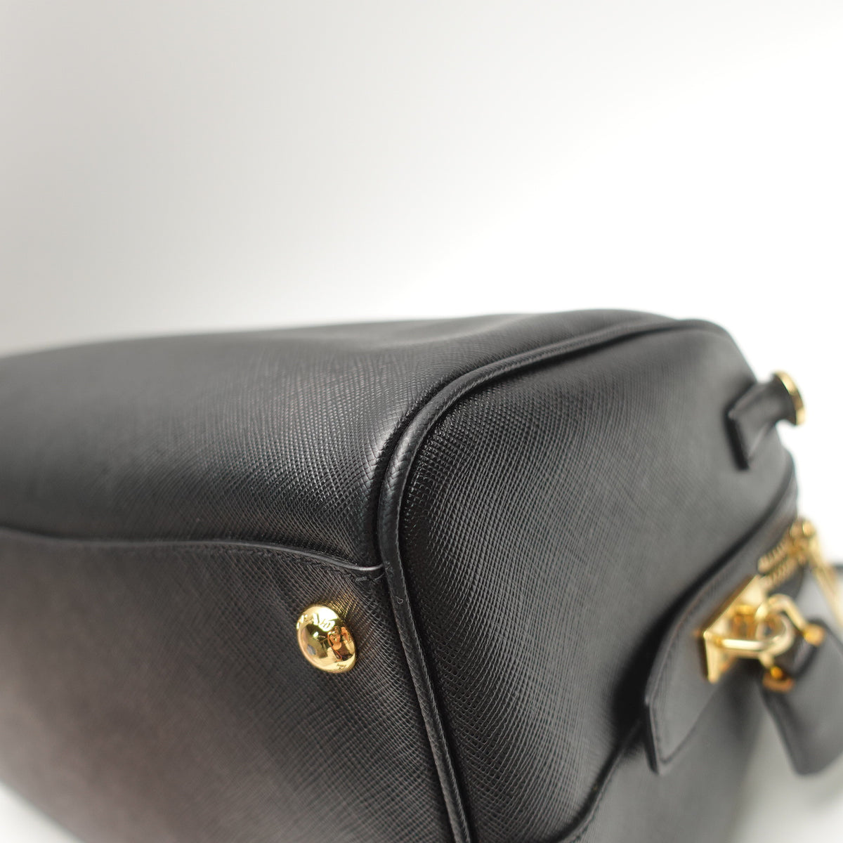 Pre-Owned Prada Symbole Black Saffiano Shoulder Bag T10469600