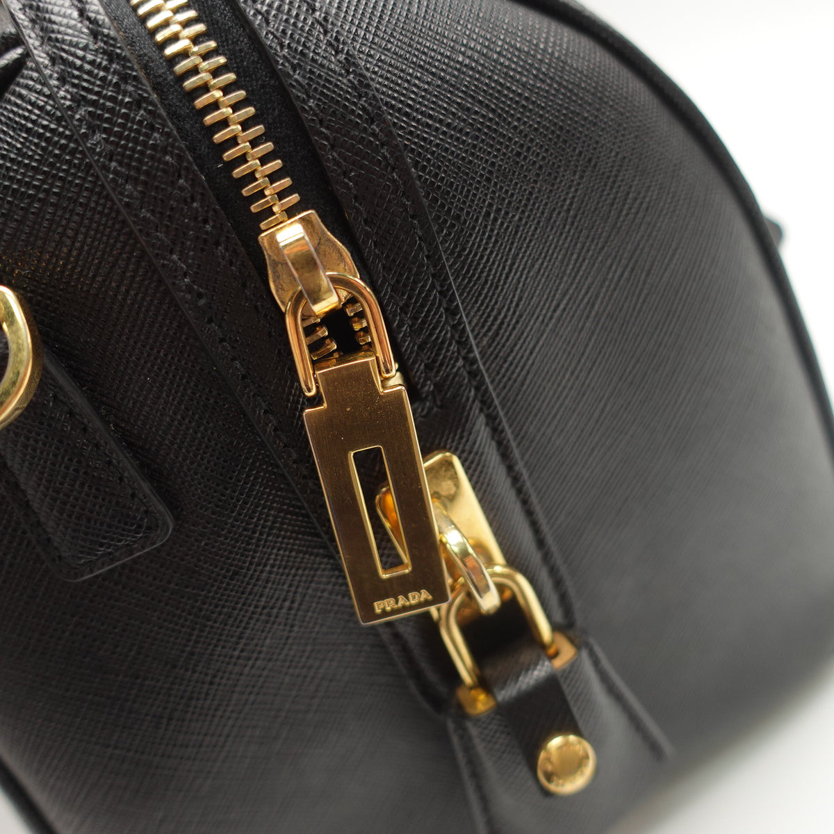 Pre-Owned Prada Symbole Black Saffiano Shoulder Bag T10469600