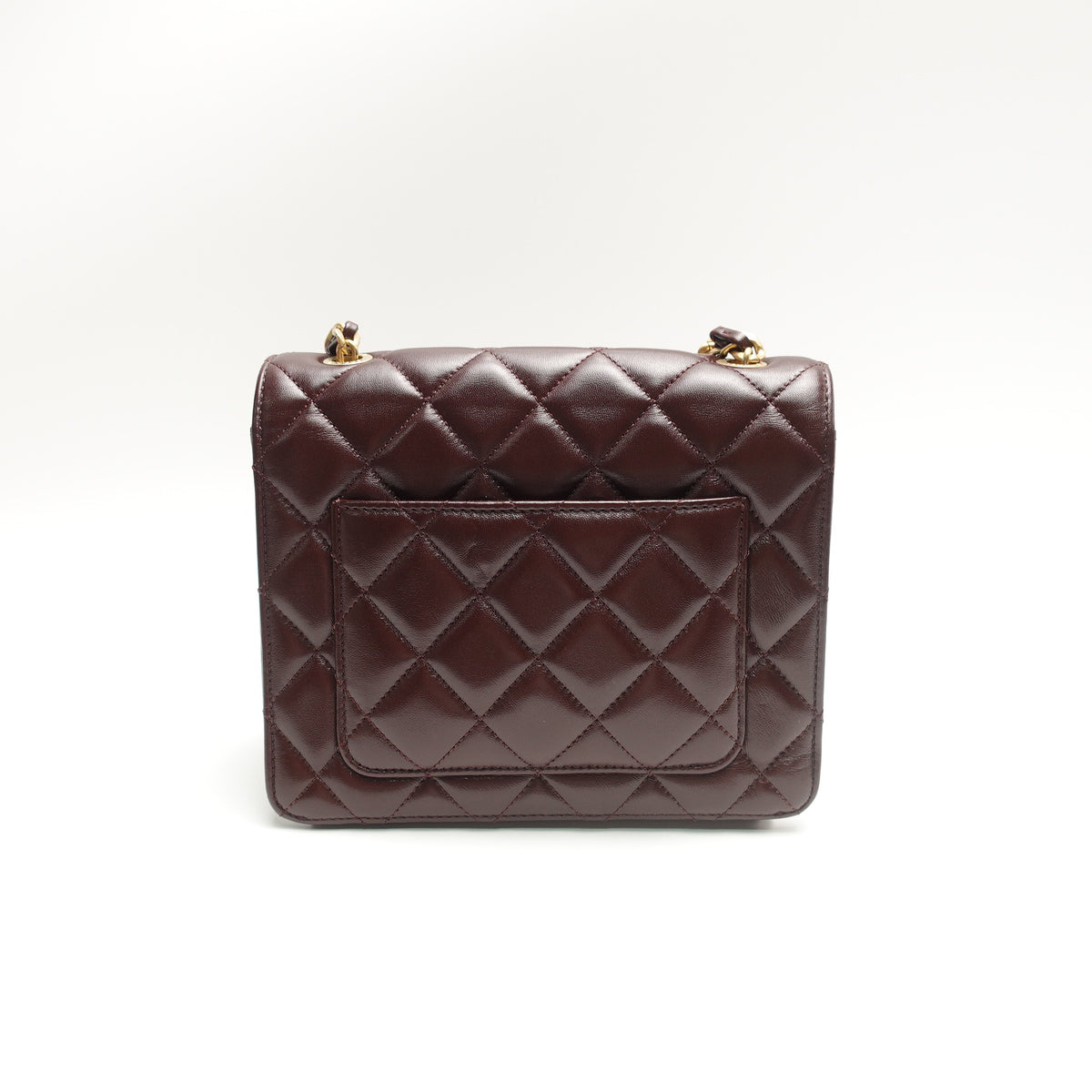 Pre-Owned Chanel Burgundy Lambskin Leather Shoulder Bag T10471351