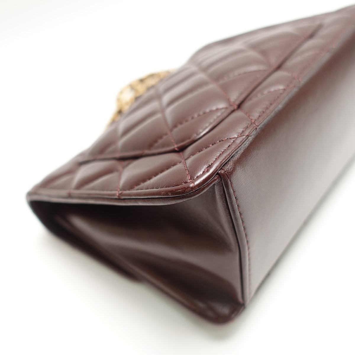 Pre-Owned Chanel Burgundy Lambskin Leather Shoulder Bag T10471351