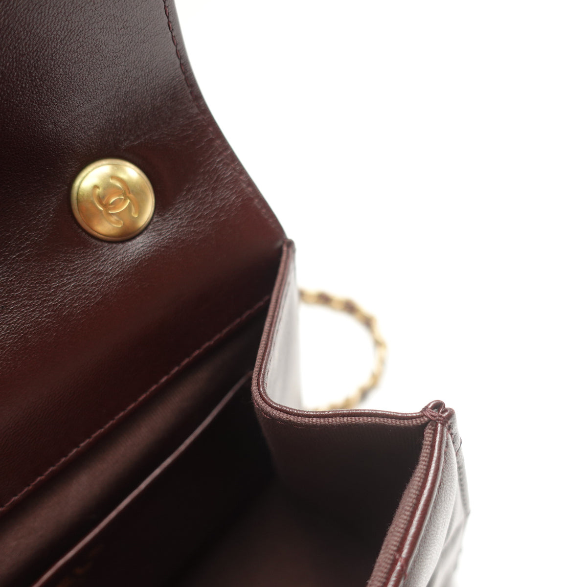 Pre-Owned Chanel Burgundy Lambskin Leather Shoulder Bag T10471351