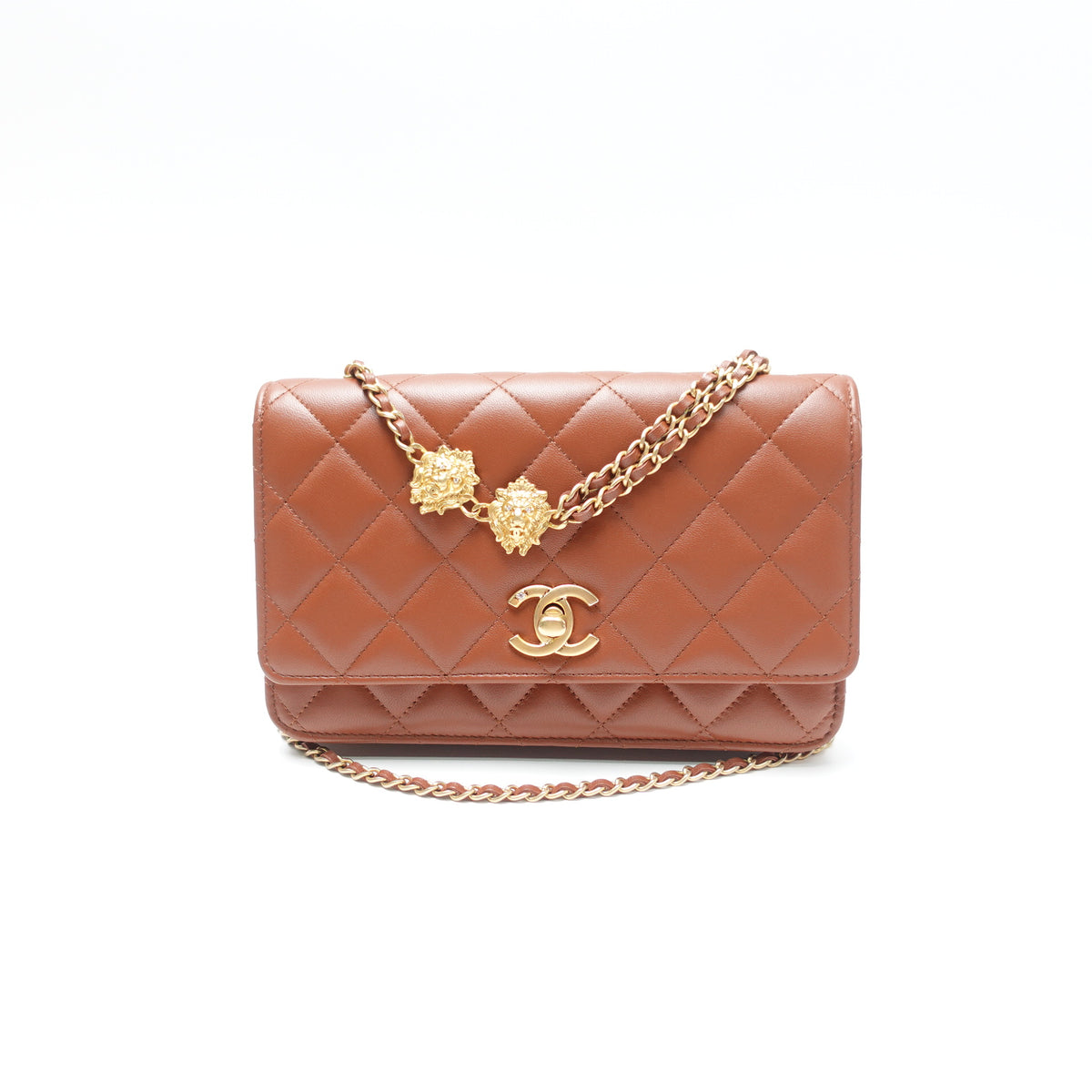 Chanel Brown Lambskin Leather Shoulder Bag T10471384