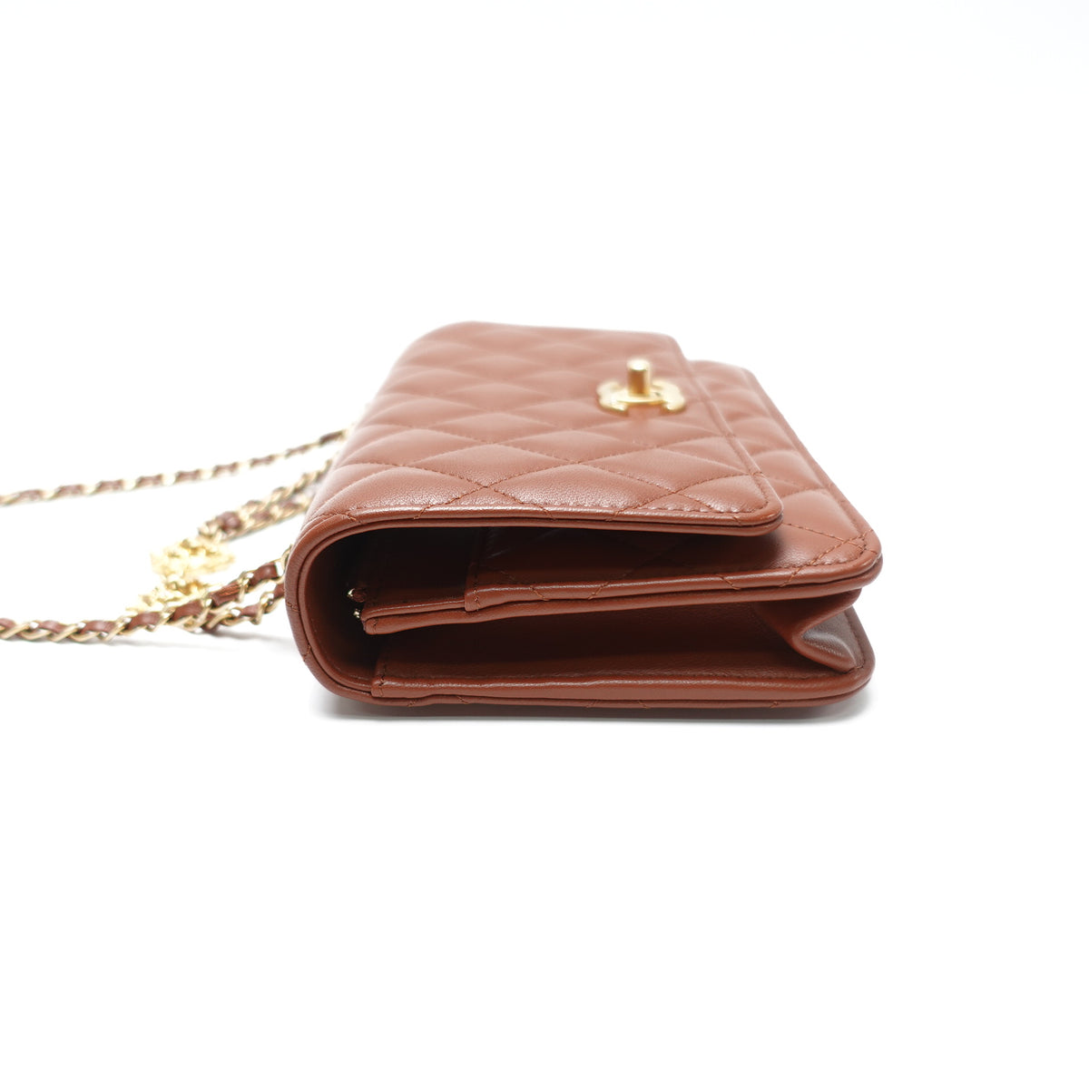 Chanel Brown Lambskin Leather Shoulder Bag T10471384