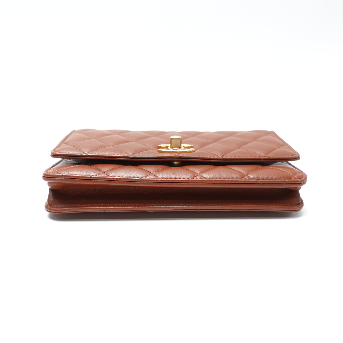 Chanel Brown Lambskin Leather Shoulder Bag T10471384
