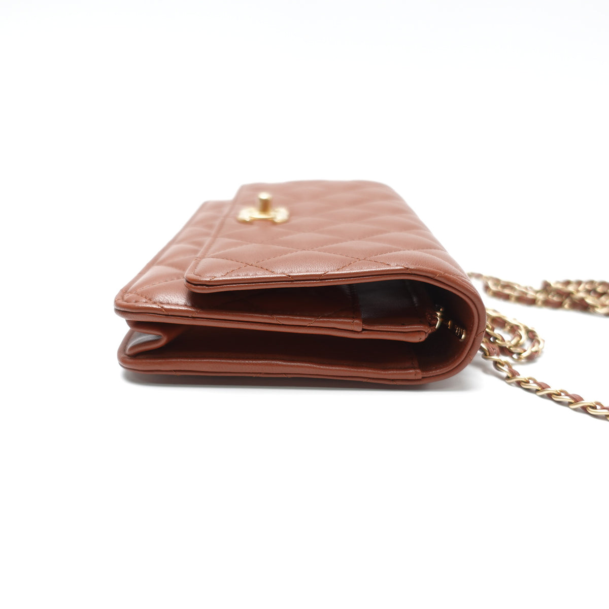 Chanel Brown Lambskin Leather Shoulder Bag T10471384