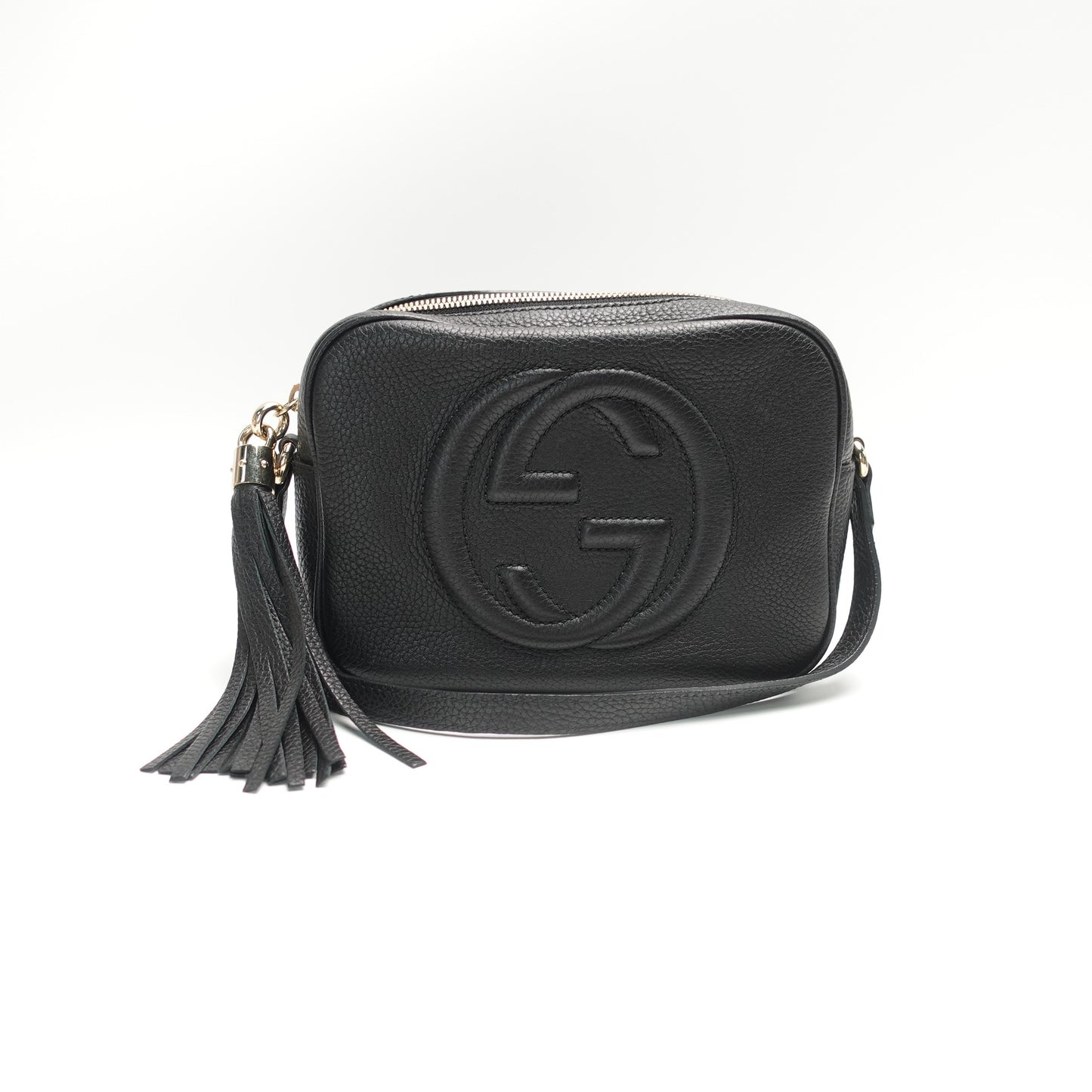 Pre-Owned Gucci Soho Black Calfskin Leather Shoulder Bag T10472343