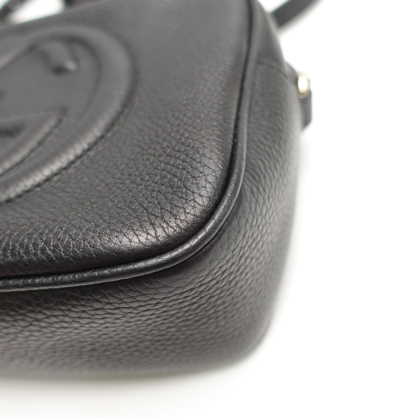 Pre-Owned Gucci Soho Black Calfskin Leather Shoulder Bag T10472343