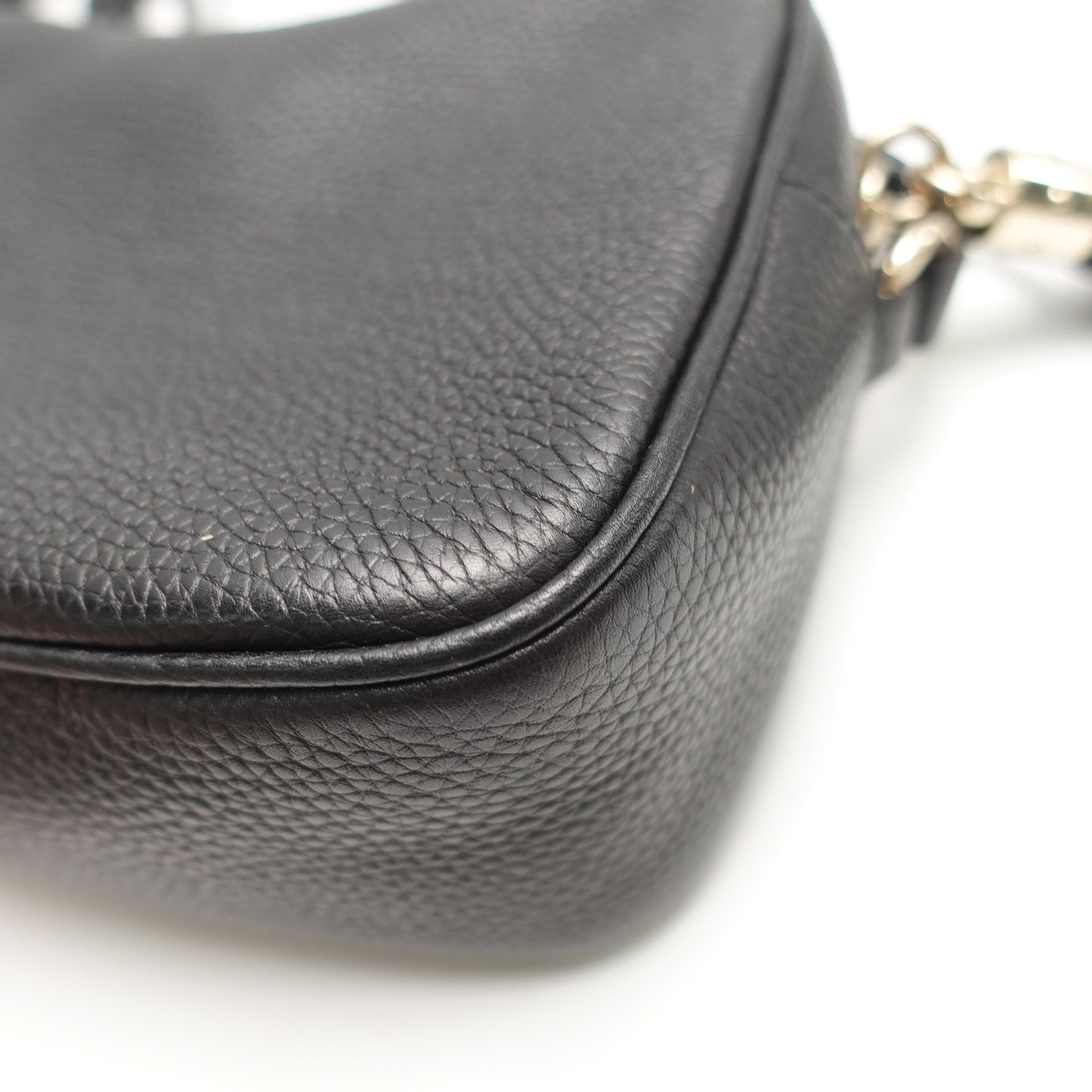 Pre-Owned Gucci Soho Black Calfskin Leather Shoulder Bag T10472343