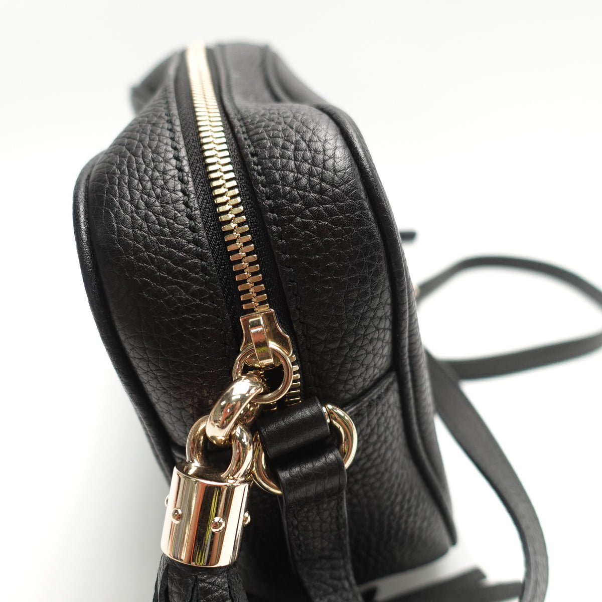 Pre-Owned Gucci Soho Black Calfskin Leather Shoulder Bag T10472343