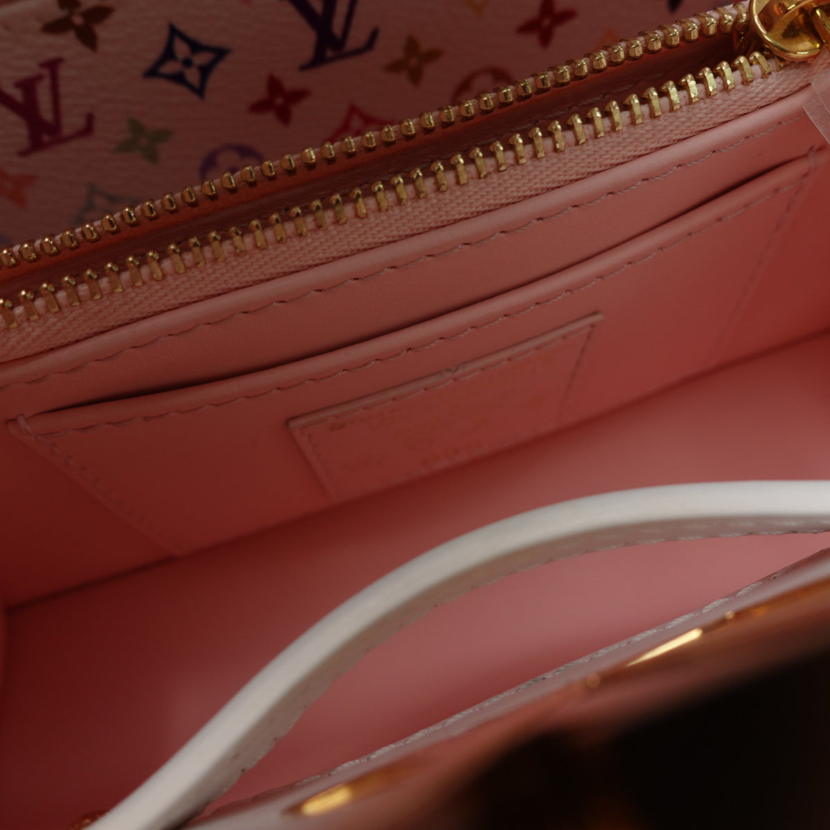 Pre-owned Louis Vuitton Capucines White Calfskin Shoulder Bag - Deposit