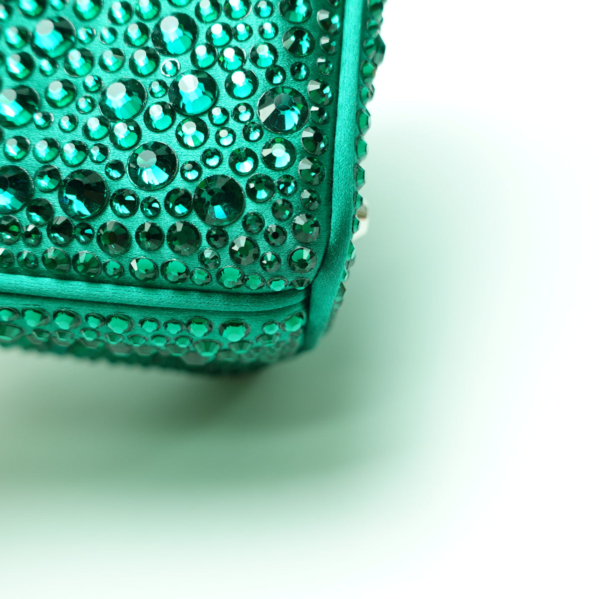 Pre-Owned Prada Galleria Mini Green Crystal Shoulder Bag T10472451