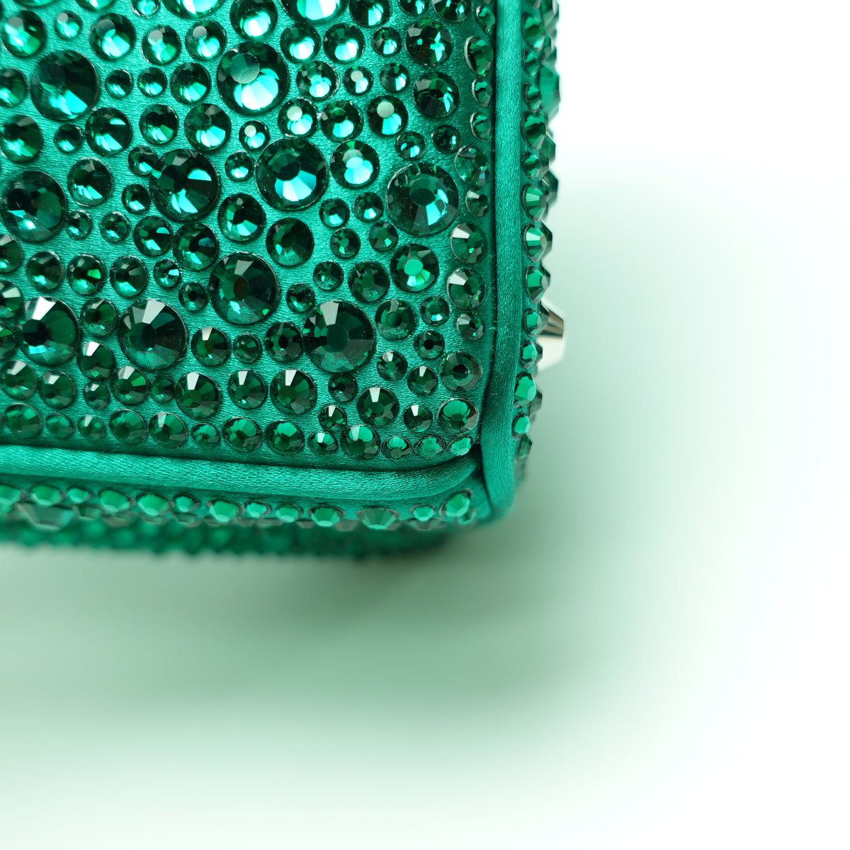 Pre-Owned Prada Galleria Mini Green Crystal Shoulder Bag T10472451