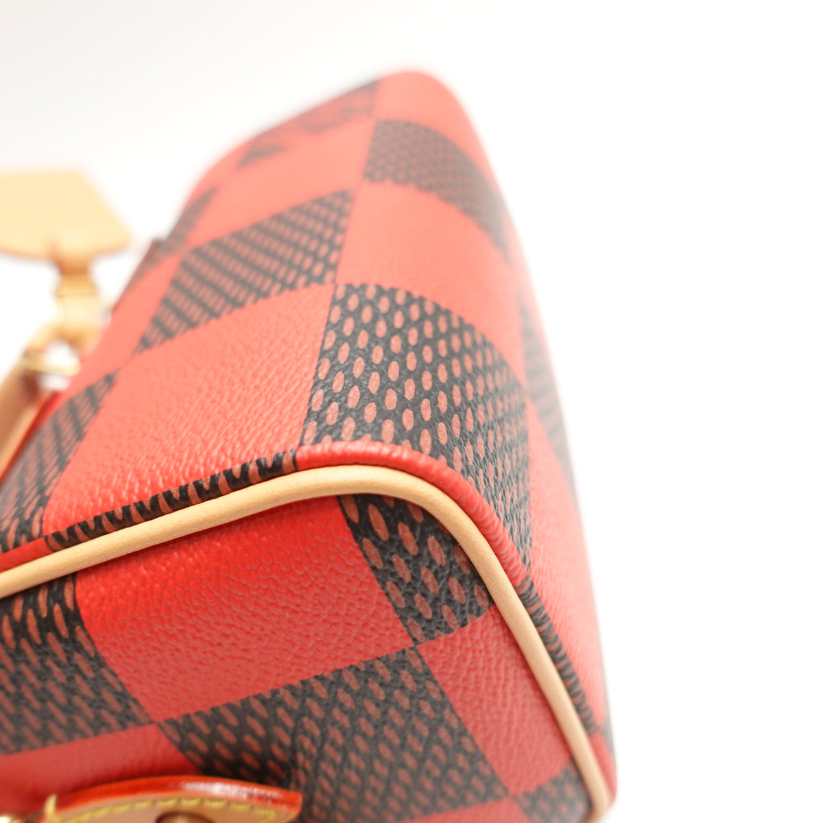 Pre-Owned Louis Vuitton Speedy Nano Red&Brown Canvas Shoulder Bag T10472868