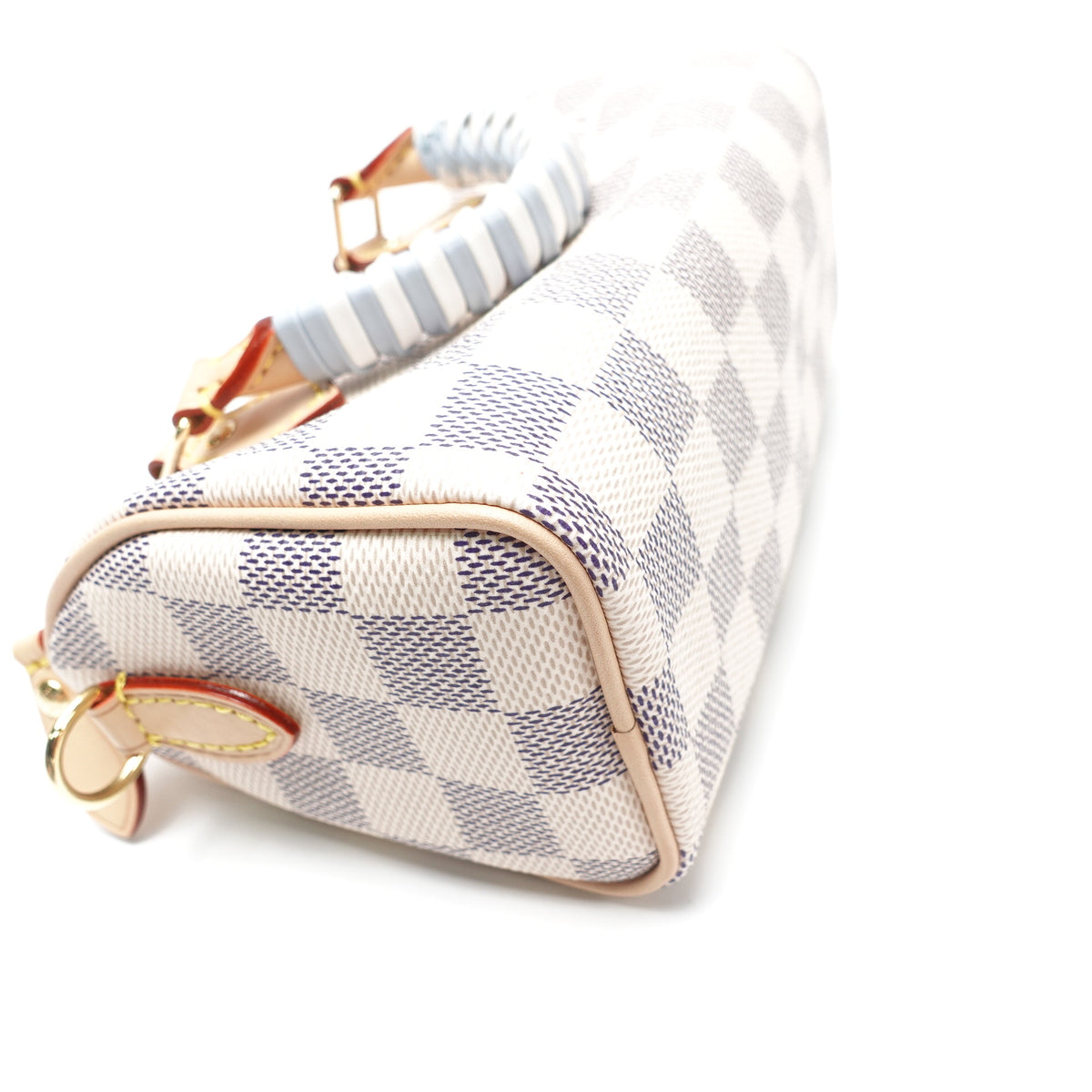 Pre-Owned Louis Vuitton Speedy Nano White Damier Azur Canvas Shoulder Bag T10472575