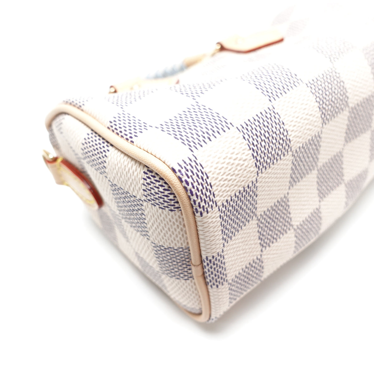 Pre-Owned Louis Vuitton Speedy Nano White Damier Azur Canvas Shoulder Bag T10472575