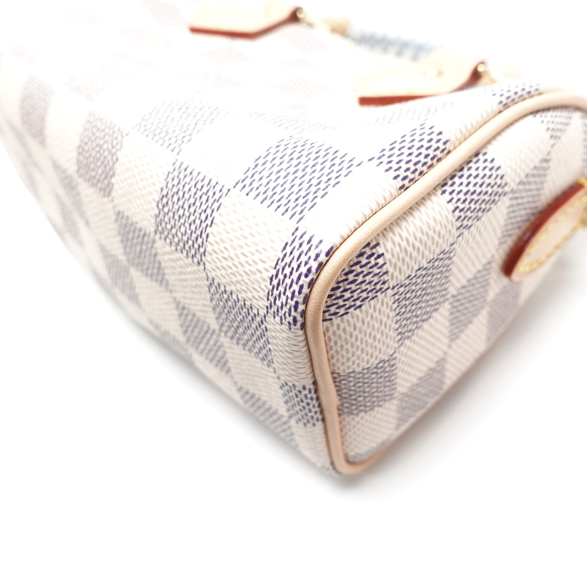 Pre-Owned Louis Vuitton Speedy Nano White Damier Azur Canvas Shoulder Bag T10472575