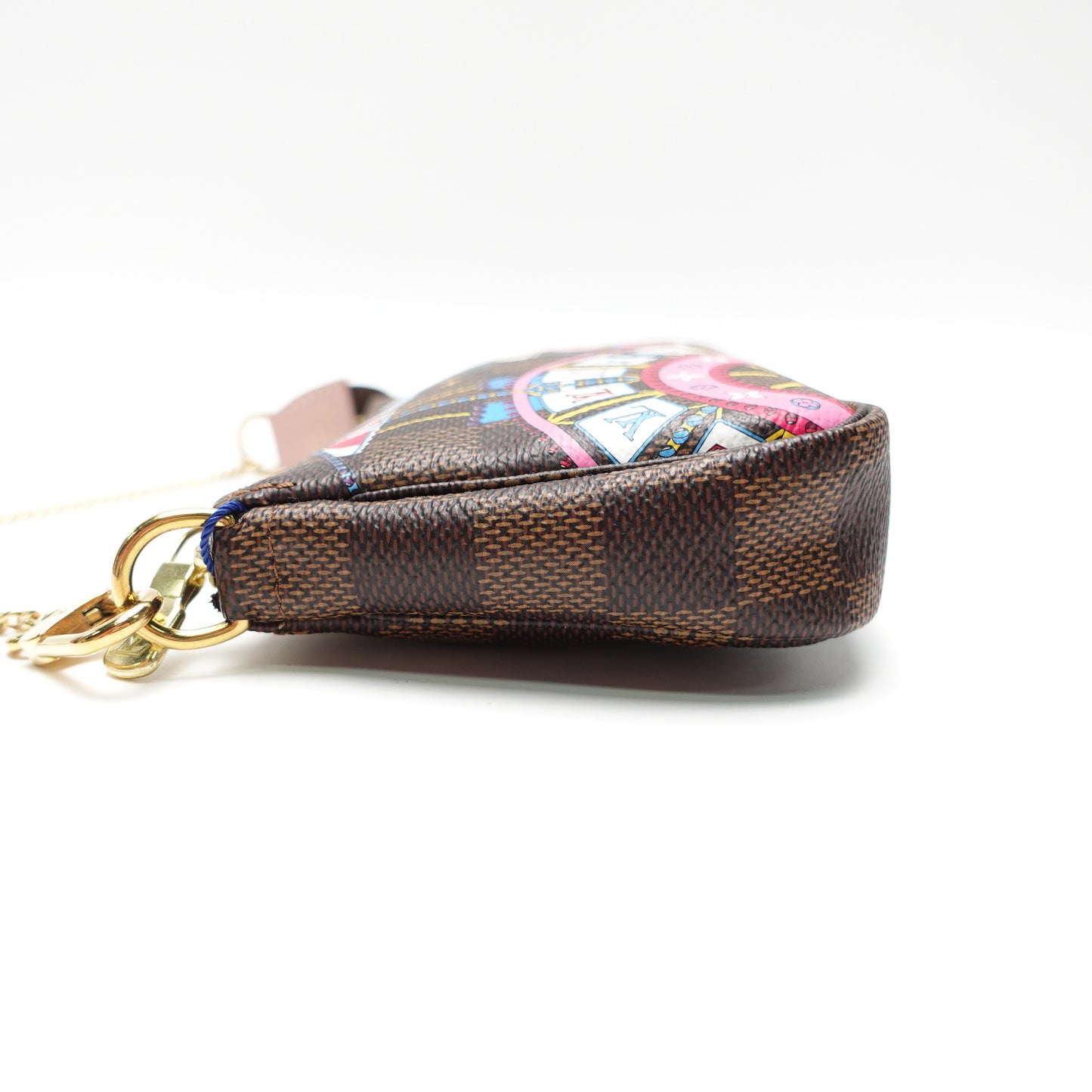 Pre-Owned Louis Vuitton Pochette Accessories Mini Damier Ebene Coated Canvas Clutch T10473437