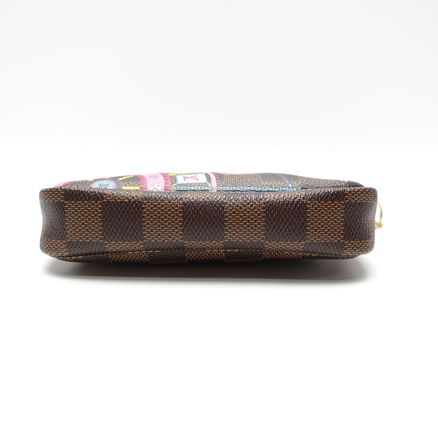 Pre-Owned Louis Vuitton Pochette Accessories Mini Damier Ebene Coated Canvas Clutch T10473437