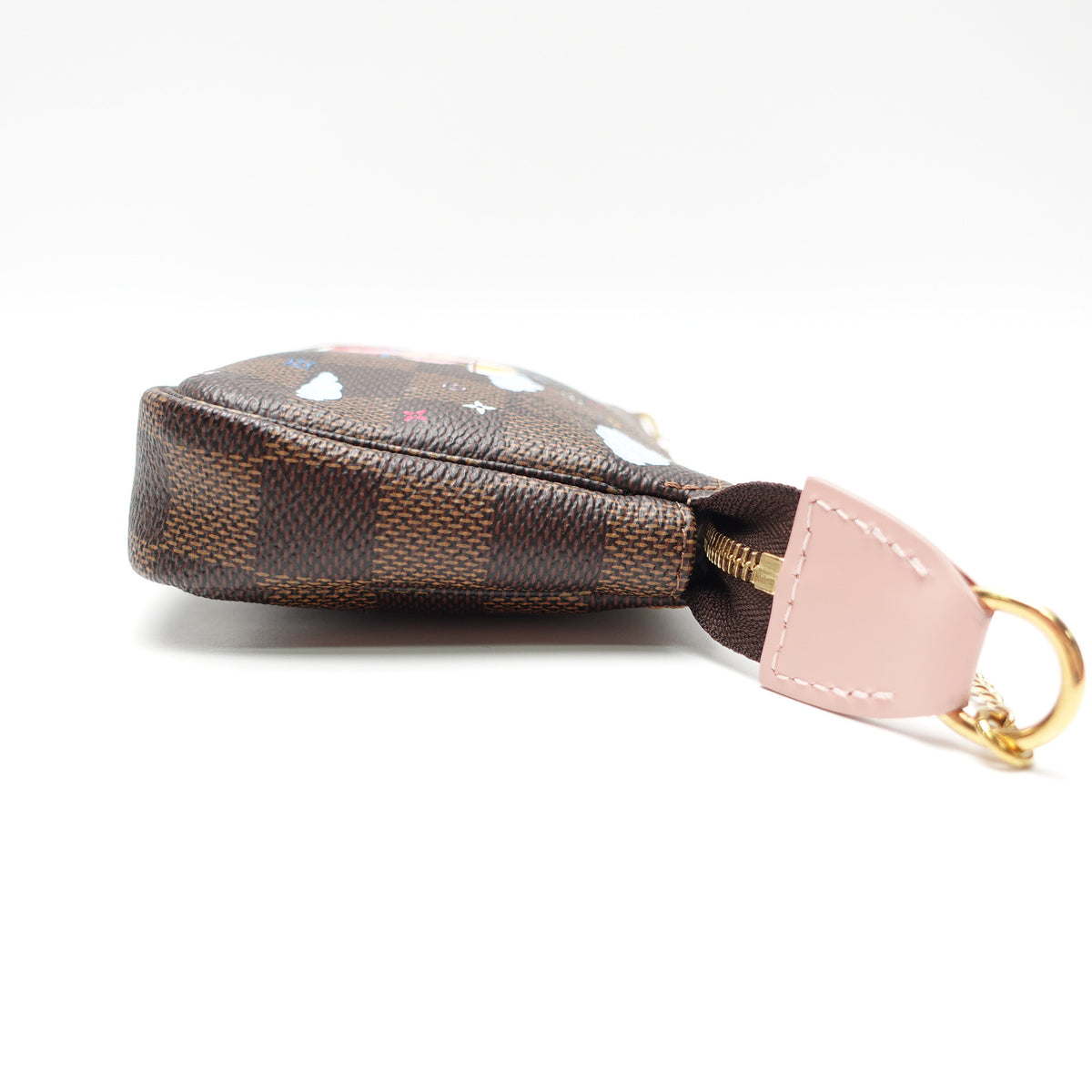 Pre-Owned Louis Vuitton Pochette Accessories Mini Damier Ebene Coated Canvas Clutch T10473437