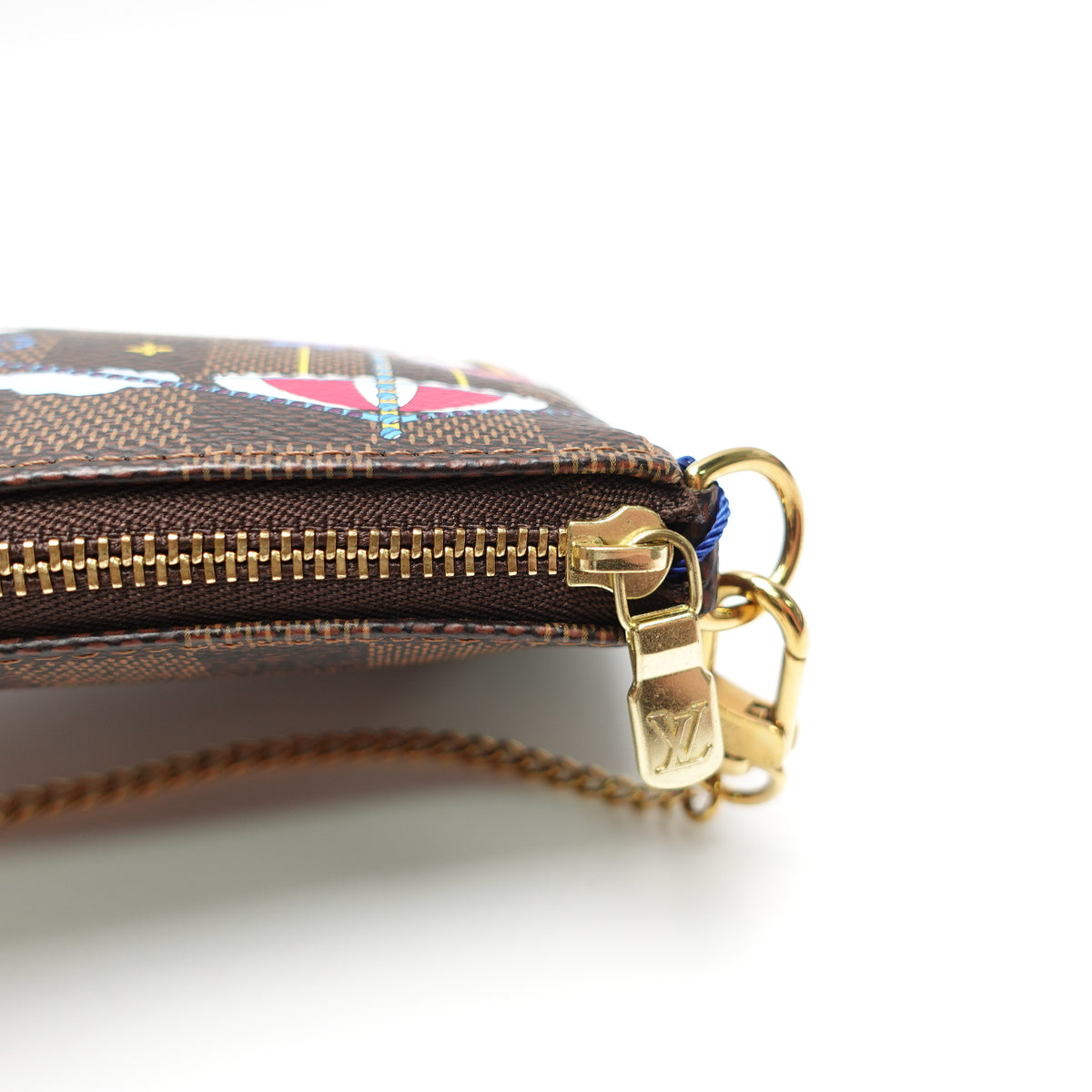 Pre-Owned Louis Vuitton Pochette Accessories Mini Damier Ebene Coated Canvas Clutch T10473437