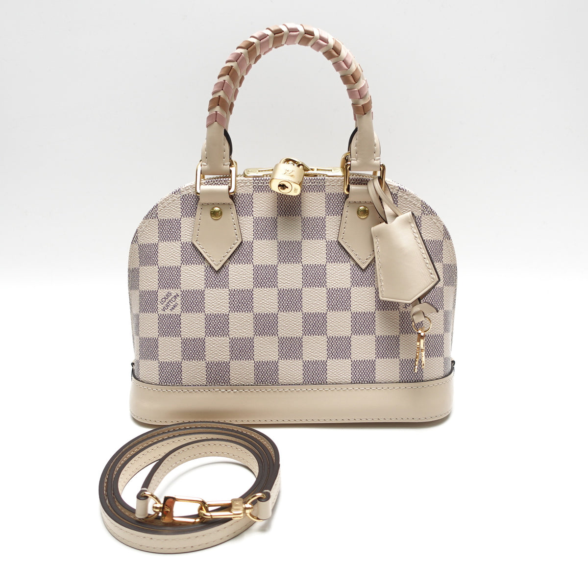 Pre-Owned Louis Vuitton Alma BB White Damier Azur Canvas Shoulder Bag T10478891