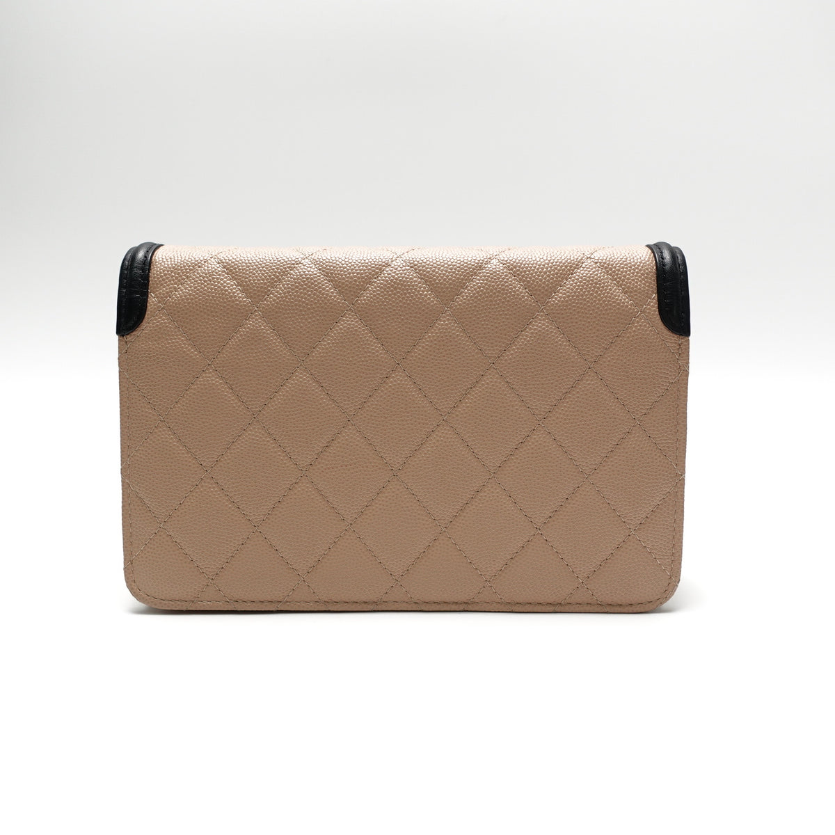 【DEAL】Pre-Owned Chanel Vanity Case Woc Milk Tea Caviar Shoulder Bag T10478638