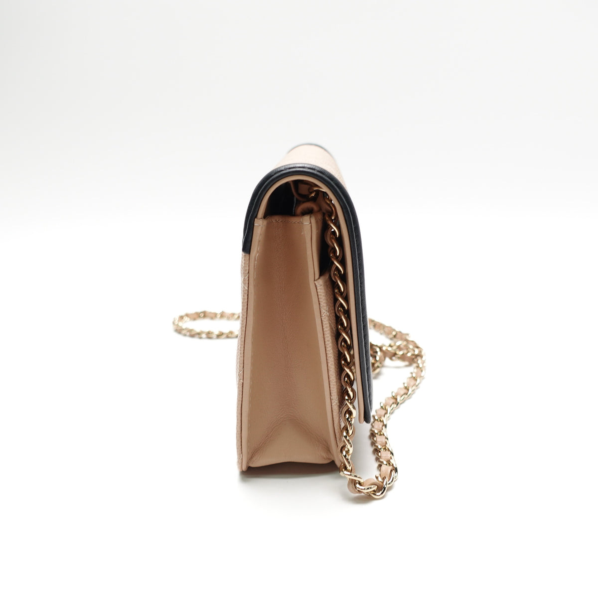 【DEAL】Pre-Owned Chanel Vanity Case Woc Milk Tea Caviar Shoulder Bag T10478638
