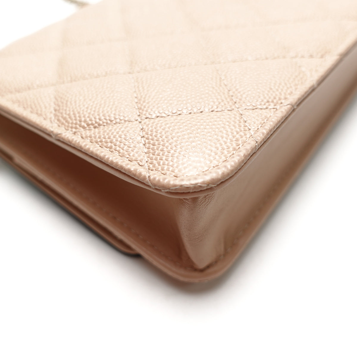 【DEAL】Pre-Owned Chanel Vanity Case Woc Milk Tea Caviar Shoulder Bag T10478638