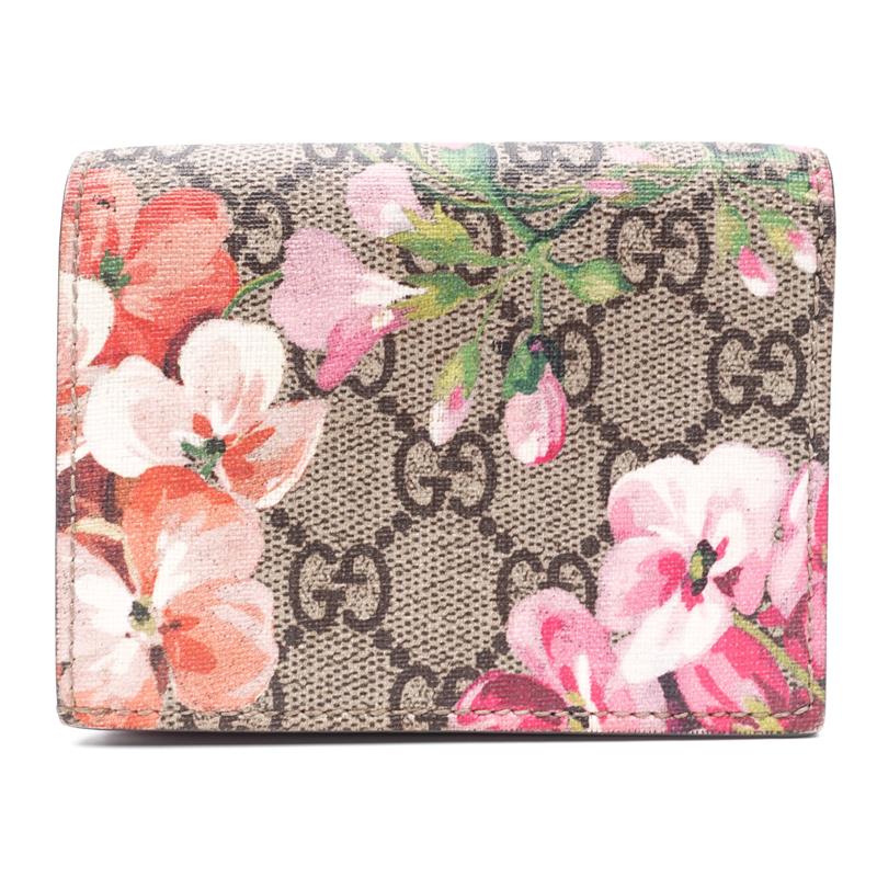 Gucci Bloom Flower Coated Canvas Short Wallet-TS