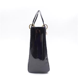 【DEAL】Pre-owned DIOR Patent Leather Shoulder Bags Lady Black Shoulder Bag-HZTT