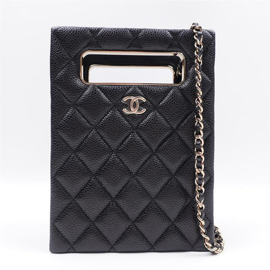 Pre-owned Chanel Black Caviar Shoulder Bag - HZ