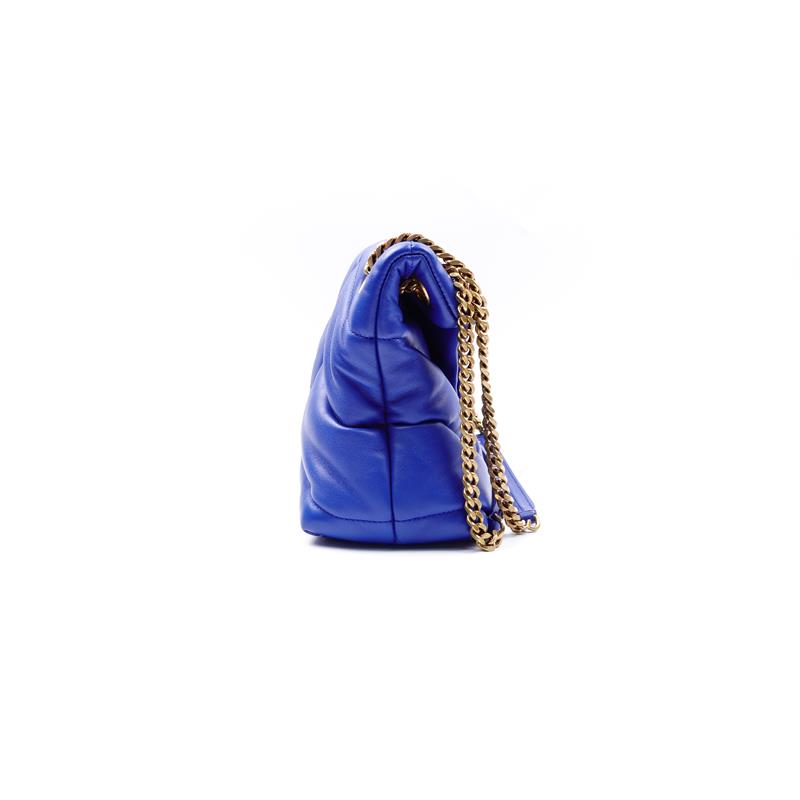 Saint Laurent Loulou Blue Lambskin Shoulder Bag