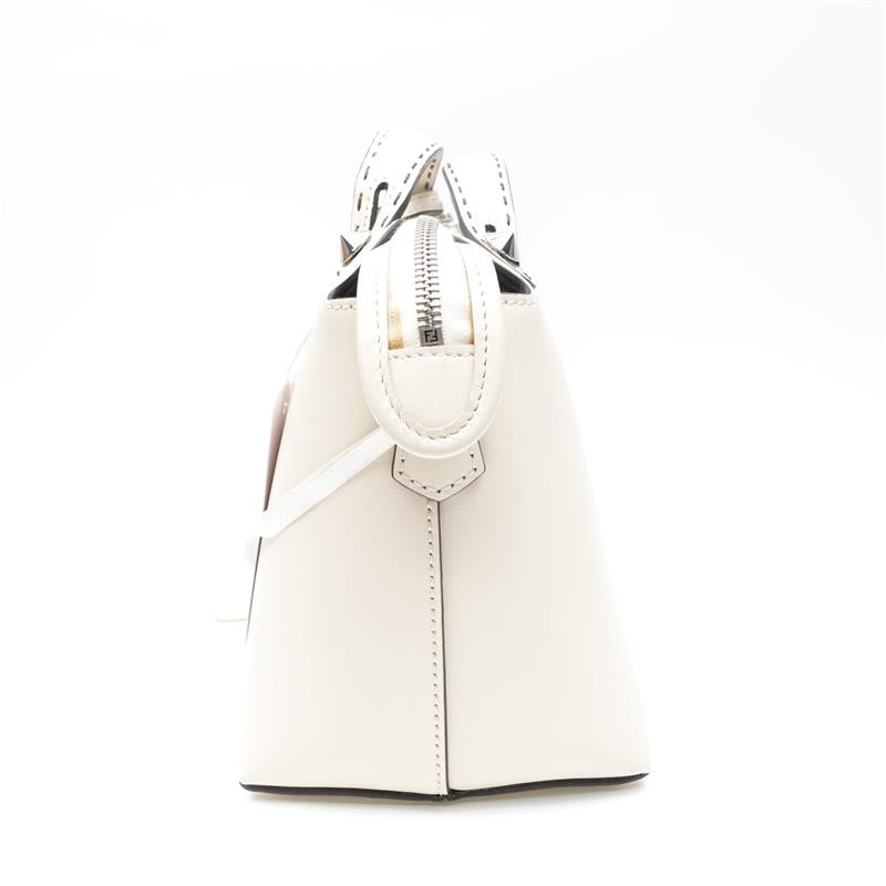 Pre-owned Fendi By The Way Cream Calfskin Shoulder Bag