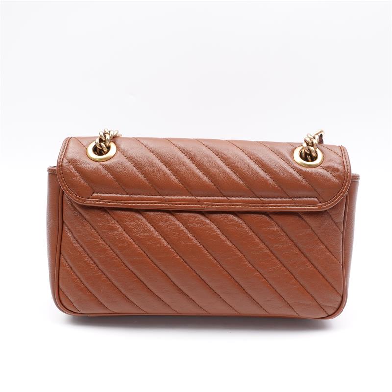 【deal】Gucci GG Marmont Brown GM Calfskin Shoulder Bag-HZ