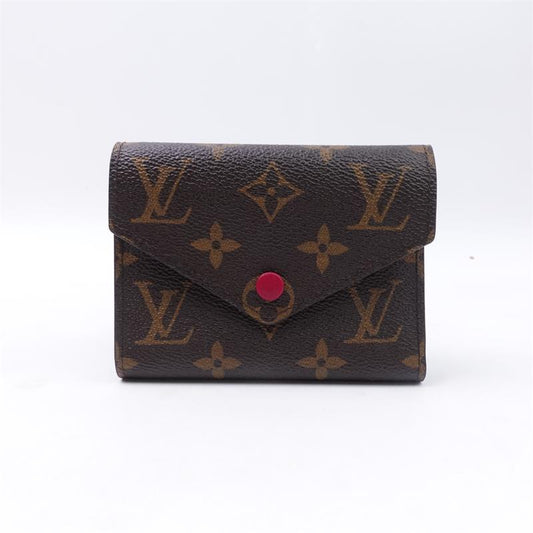 Pre-owned Louis Vuitton Victorine Monogram Coated Canvas Short Wallet