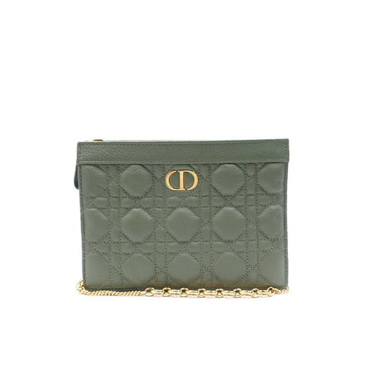 Pre-owned Dior Green Lambskin Shoulder Bag-HZ