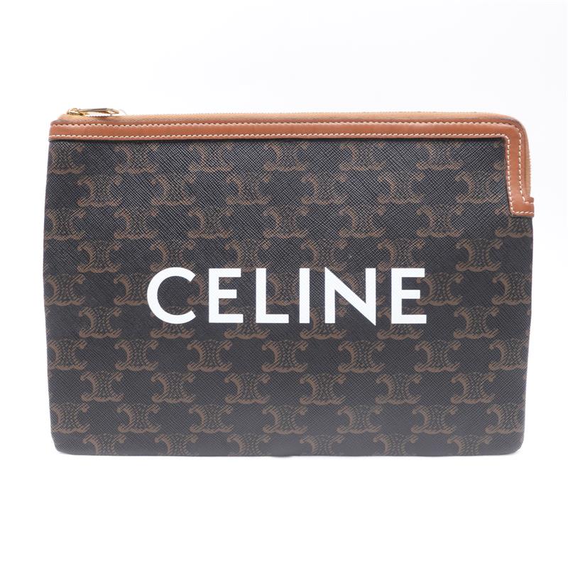 【DEAL】Pre-owned Celine Black Coated Canvas Clutch