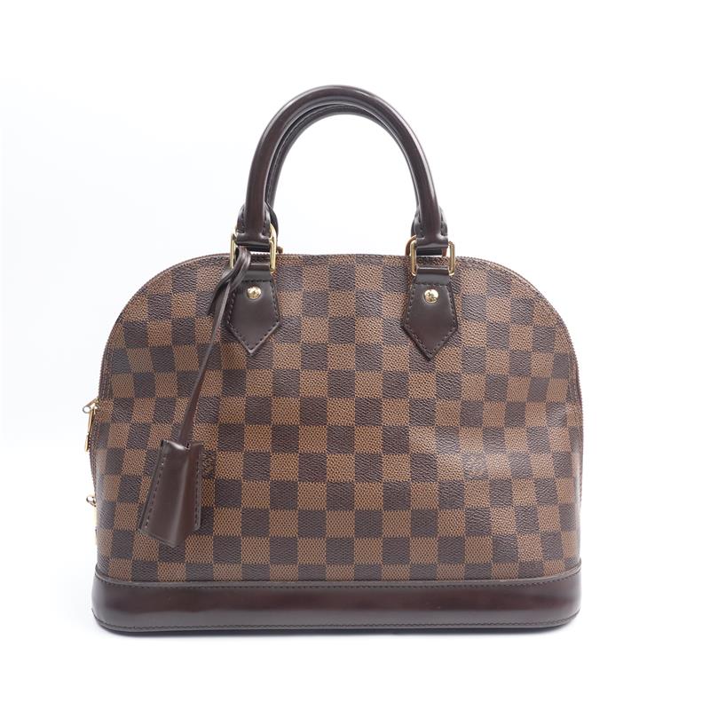 Pre-owned Louis Vuitton Alma Brown Coated Canvas Handbag-HZ