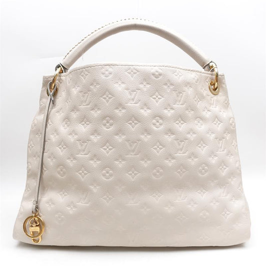 【DEAL】Pre-owned Louis Vuitton Artsy White Calfskin Shoulder Bag-TS