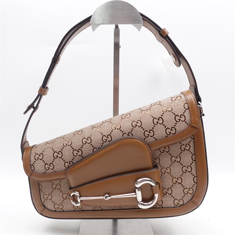 Pre-owned GUCCI 1955 Brown Canvas Shoulder Bag-HZ