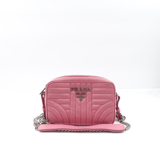 Pre-owed Prada Pink Calfskin Shoulder Bag