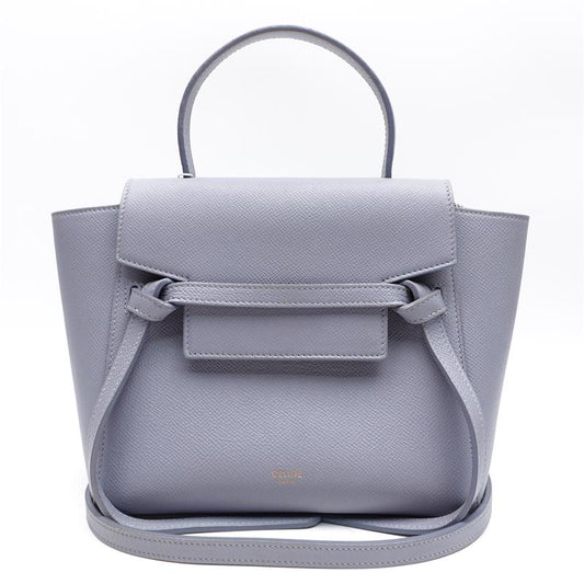 【DEAL】Pre-owned Celine Belt nano Blue Calfskin Shoulder Bag-HZ