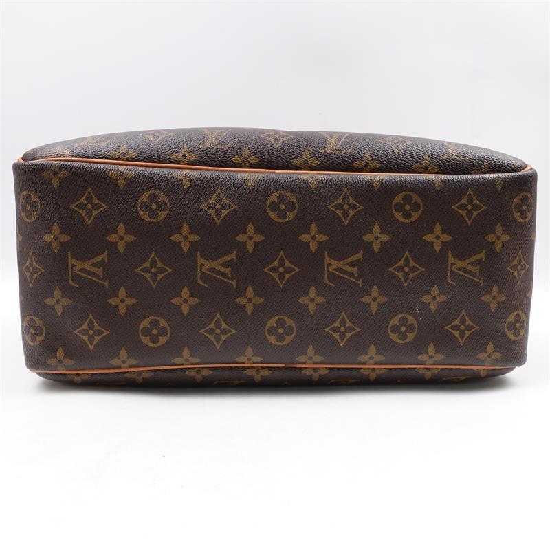 Pre-owned Louis Vuitton Deauville Monogram Brown Coated Canvas Handbag-HZ